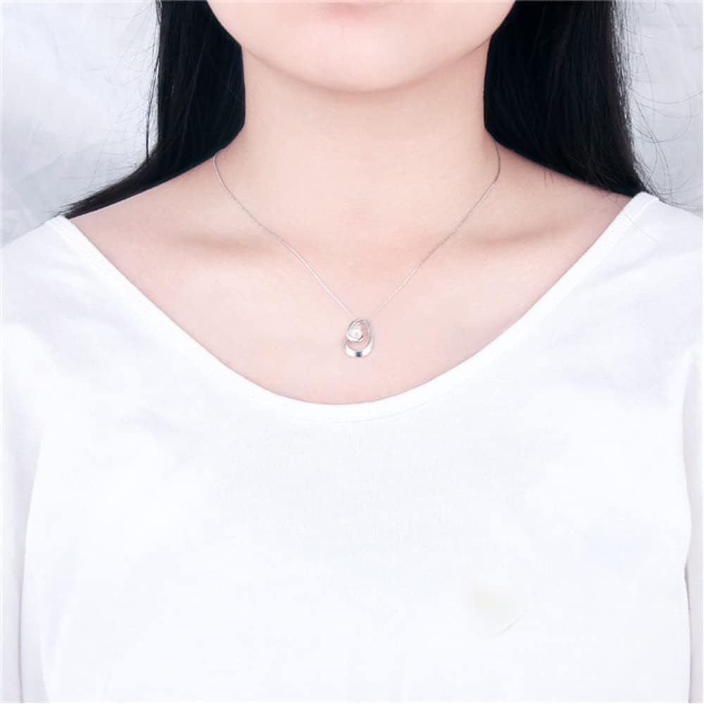 Sterling Silver Simple Waterdrop Bail Pin Pendant Fitting for Pearl Jewelry, Design Pendant Mount for Women DIY Jewelry Making - Image 5