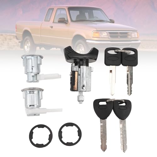 Conjunto de Cilindro de Fechadura de Porta de Ignição de Substituição de Alto Desempenho Com Chaves,