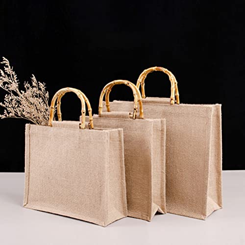 Yeeyf Jute boodschappentassen, kruidenierswinkel boodschappentas grote, boodschappentassen herbruikbare… - Afbeelding 6