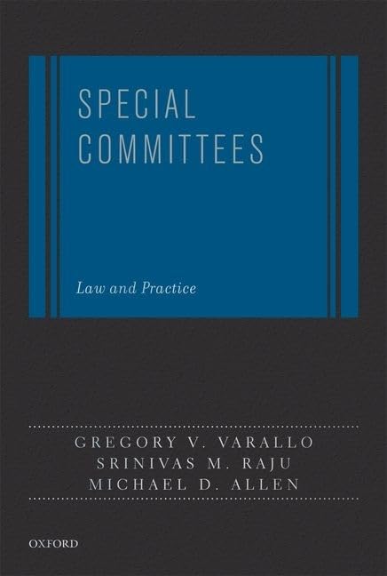 Buy Special Committees: Law and Practice — BookShops.in