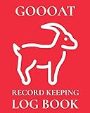 Goooat Record Keeping Log Book: Farm Management Log Book 4-H and FFA Projects Beef Calving Book Breeder Owner Goat Index Business Accountability Raising Dairy Goats