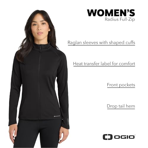 OGIO Women's Radius Full Zip | Lightweight Workout Jacket, Moisture Wicking Zip Up for Exercise, Casual Wear & Travel4