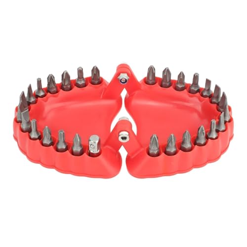 Prothesenbohrer-Halter, Prothesenbohrer-Organizer, Prothesen-Schraubendreher-Organizer, Prothesenbohrer-Halter mit 28 Bits, passend für Schreibtisch-Gadget-Dekoration (Mit Bits)