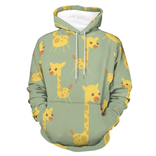 Sweats à capuche manche longue jaune coupe 3XL pour un grand confort