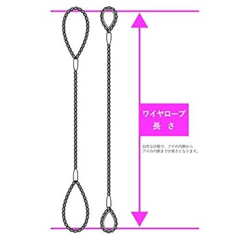 やまかけ 70431 玉掛ワイヤー(ダブルロープ 安全ひげなしテーパーロック