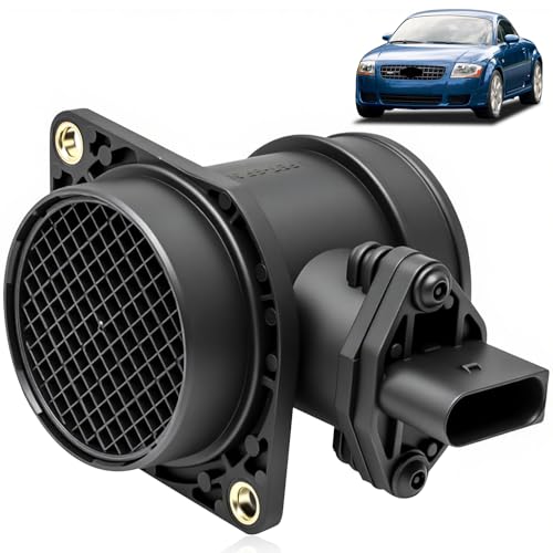 0280218063 Mass Air Flow Sensor Replacement, MAF Sensor Fit for 00-06 Audi A4/01-05 A4 Quattro/03-06 TT/03-06TT Quattro/01-04 Volkswagen Beetle/03-06 Golf/01-05 Jetta/01-02 Passat Mass Air Flow Sensor