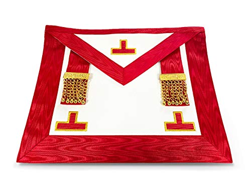 THE MASONIC COLLECTION - Delantal ASSR Scottish Rite Worshipful Master – Viene en piel de imitación/piel de cordero – Regalos masones para hombres, Piel sintética, Taille unique