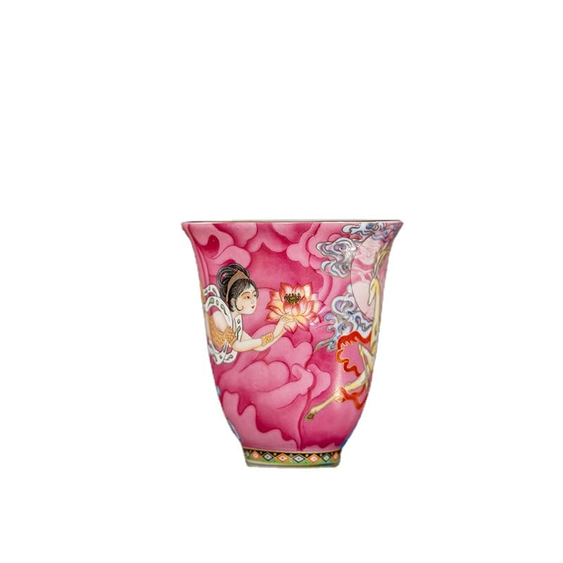 BACIONDunhuang ceramic tea cup set, home China-Chic gift for cup. Capacity: 2.3oz (Z2)