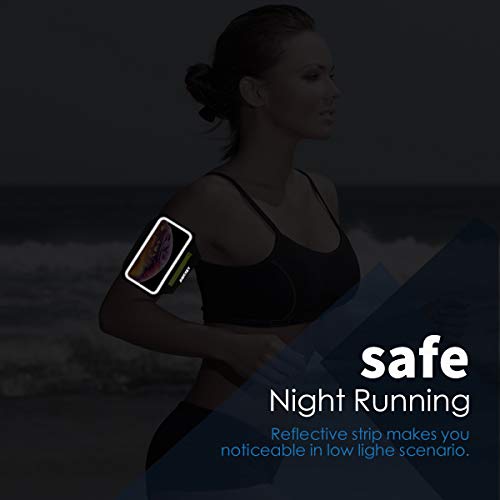 Running Armband with Airpods Bag Cell Phone Armband for iPhone 11/11 Pro/XR/XS/8/7, Water Resistant Sports Phone Holder Case with Touchscreen