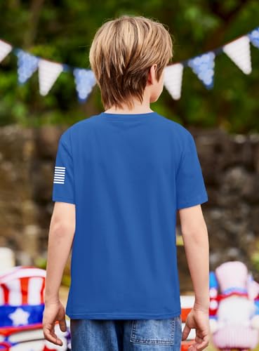 Image of BesserBay Unisex Kids July 4th Amarican Flag Top Patriotic Funny T-Shirt 6-14 Years