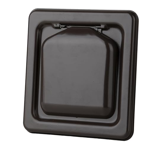 Image of NO-PEST VENT Dual Door Dryer Vent Cover 4 Inch Outdoor, Made in USA, Highest UV-Resistant Plastic, No Lint-Collecting Screen (Brown, 4 inch Metal Vent No Collar)
