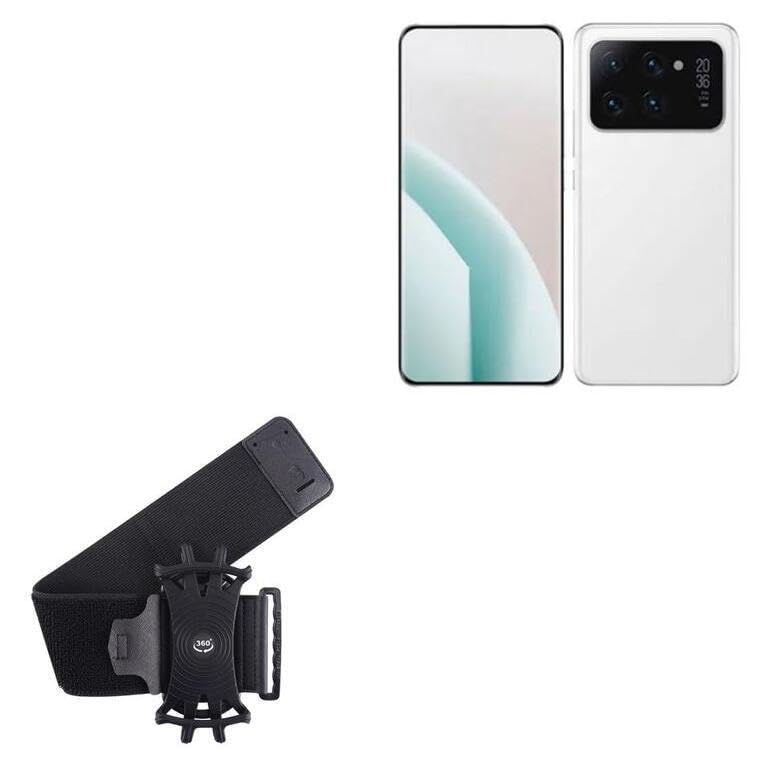 BoxWave Holster Compatible with Xiaomi 12 Ultra - ActiveStretch Sport Armband, Adjustable Armband for Workout and Running - Jet Black