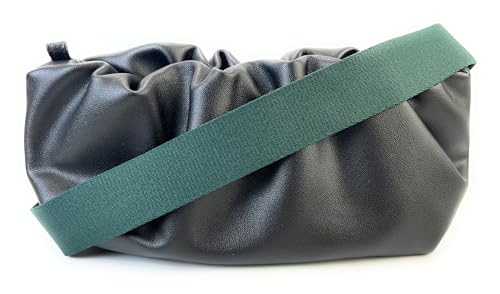 Image of Purse Strap Replacement for Crossbody Bags & Handbags | Premium Webbing with Silver Hardware Clip-On Installation Adjustable Length Comfortable Wide Guitar Style Strap
