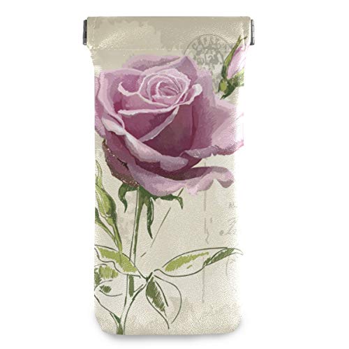 Glasses Case Eyeglasses Pouch - Vintage Rose Squeeze Top Sunglasses Pouch Portable Eyewear Sleeve For Men Women #TOP20
