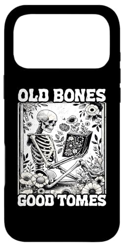 Old Bones Good Tomes Book Lover Bookworm �X�P���g���u�b�N �X�}�z�P�[�X iPhone 17 Pro Max �p
