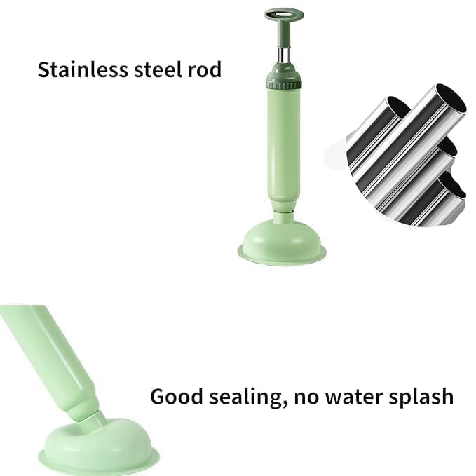 MANTHUMI Plunger for Toilet, Pump to Drain Out Water High Pressure Dredging Tool, High-Pressure Nozzle Toilet Unclogger, Sink Deodorizer and Blockage Remover Toilet Pump Red 2