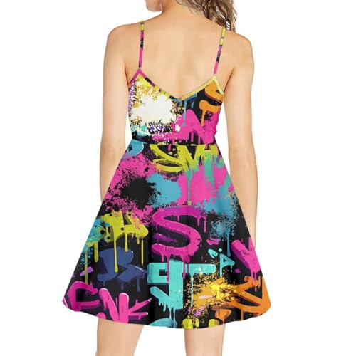 Image of Coloranimal Women's Summer Sleeveless Casual Swing Dresses with Loose Fit Beach Sundress