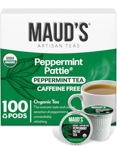 Image of Maud's Organic Peppermint Tea Pods, 100ct