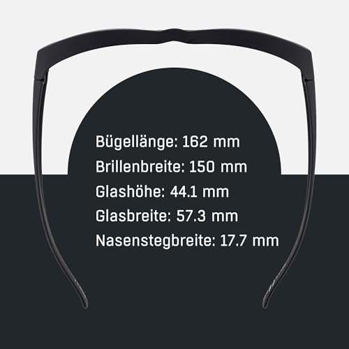 ALPINA OVERVIEW - Verzerrungsfreie und Bruchsichere Sonnenbrille für Brillenträger, Aufsatz für Brillenträger, 100 Prozent UV-Schutz Für Erwachsene