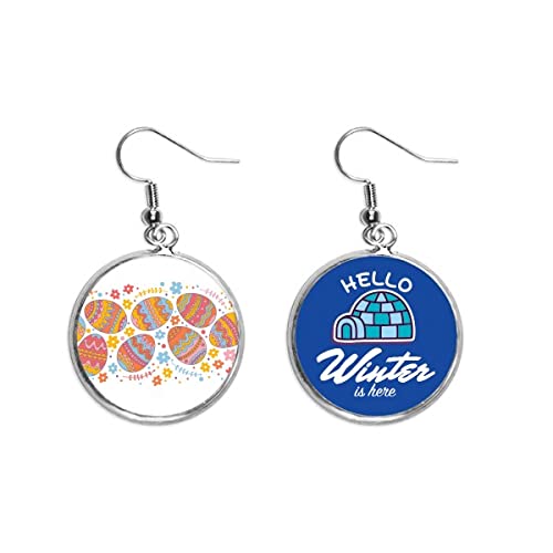 Joyas de huevo de Pascua colorido pendientes colgantes religiosos gota