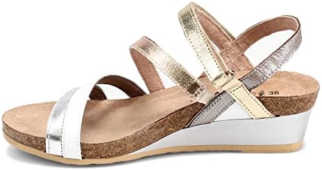 NAOT Footwear Women's Hero Sandal Soft Silver Lthr/Radiant Gold Combo 9-9.5 N US | Image 3