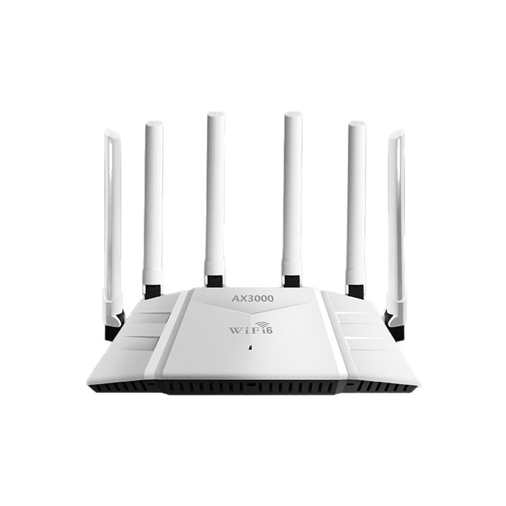 Router WiFi 6 AX3000 de 3000 Mbps, Doble Banda (2,4/5 GHz), Gigabit, Compatible con IEEE 802.11a/B/G/AC/AX, Enchufe Europeo.