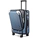 LEVEL8 Grace Carry on Luggage 22x14x9 Airline Approved, 20 Inch Hard Shell Suitcases with Spinner Wheels, Abs+Pc Hard Case Luggages with Tsa Lock for Airplane, Blue