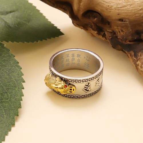 Image of Feng Shui PiXiu Mantra Ring - Lucky Wealth Jewelry