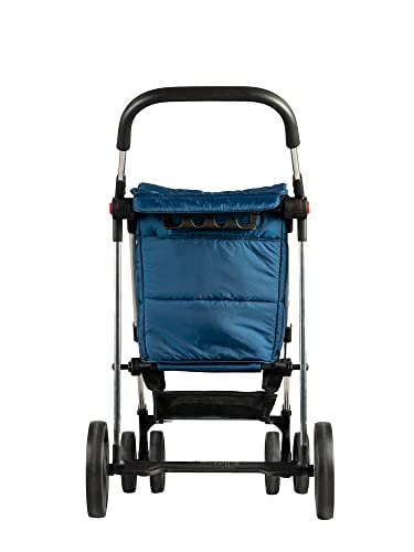 Klappbarer Einkaufstrolley Rolser Basquet Polar 4 große Räder (2 drehbare) - Marino – Bild 5