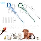 Tablette Feeder 2 Pack, Tabletteneingeber Katze, Medikamenten Feeder, Tablet Feeder Krankenpflege Pusher Shooter Pills Feeder für Katzen kleine Hunde