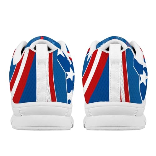 Image of Jeiento American Flag Shoes Men's Fashion Sneaker Sports Running Shoes Causal Travel Walking Flat Shoe Breathable