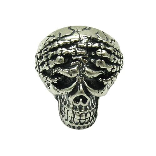 Bague tête de mort en argent massif 925 Empress, un bijou de haute qualité pour homme motard