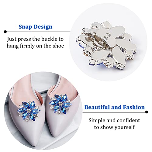 NBEADS 4pz Clip per Scarpe con Strass, Clip per