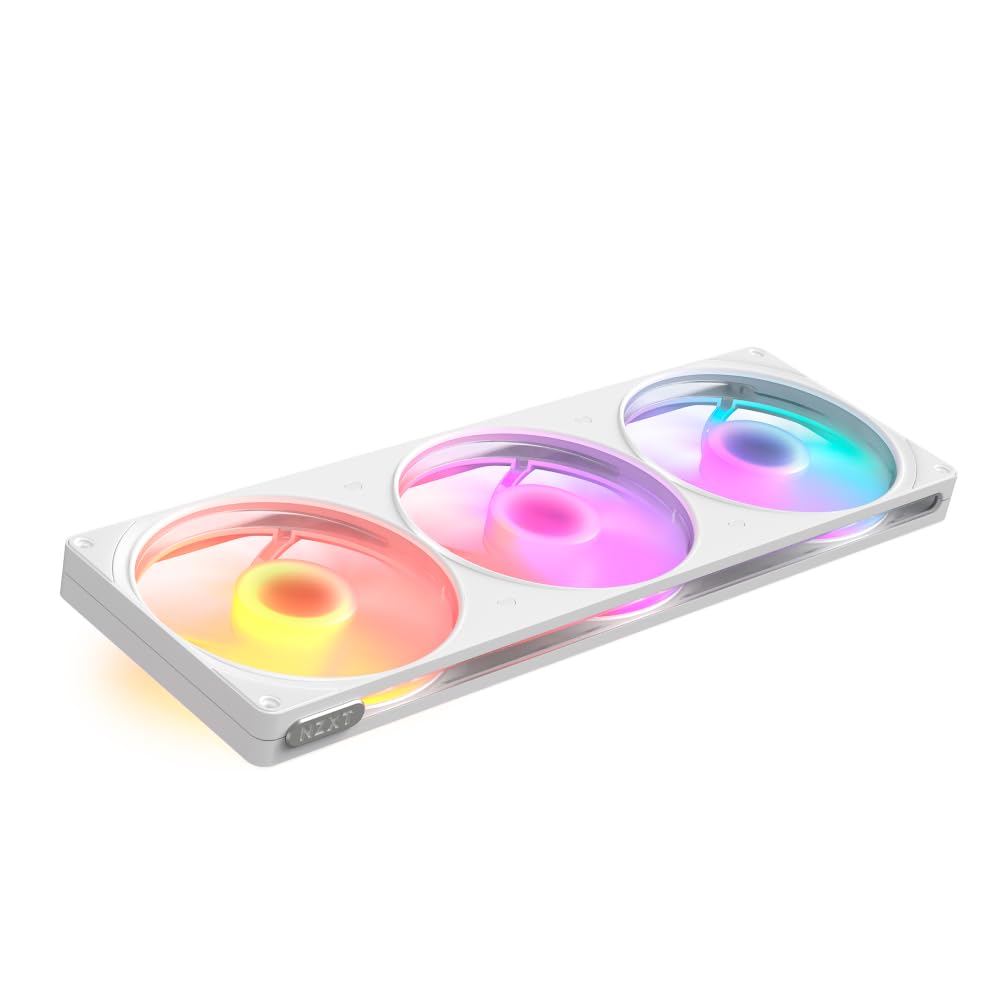 NZXT F420 RGB - Ventola RGB PWM Monoscocca 420mm - Bianco | Unità monoscocca 420mm con tre ventole RGB PWM 140mm. RGB vivace e cuscinetti fluidodinamici per raffreddamento silenzioso.