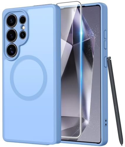 Image of FNTCASE for Samsung Galaxy S24 Ultra Case: [Fit for Magsafe] [Full Camera Protection] Translucent Matte Cases with [Screen Protector] Military Grade Shockproof Protective Phone Cover