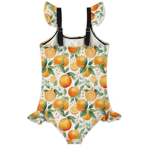 Image of Girls One Piece Swimsuit Lovely Cute Animals Ruffles Swimwear Bathing Suits 3-12 Years