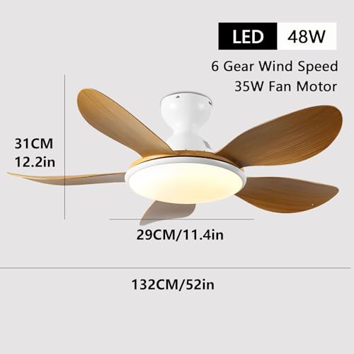 Ventilateur de plafond connecté avec télécommande 6 vitesses pour maison - 6