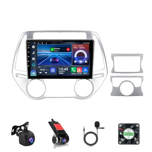 Générique Autoradio Android 12 Double Din Écran Tactile 9 Pouces pour Hyund-AI i20 2012-2014 avec Bluetooth FM WiFi SWC Android Auto Carplay AHD Caméra de...