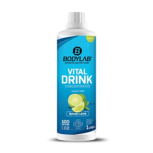 Vital Drink Concentrated 1000ml | Getränkekonzentrat 1:80 | mit Vitaminen und L-Carnitin | Sportgetränk mit wenig Kalorien | Zitrone-Limette