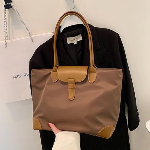 Large Capacity Retro Oxford Tote Bag for Women,Casual Travel Shoulder Bag, Trendy Daily Work Commuting Bag Reusable4