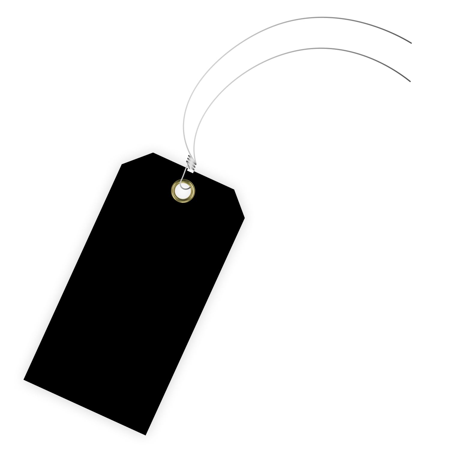 Tags 4 Less 15 Mil Blank Plastic Hang Tags with Attached Wires – 2" x 4" Heavy Duty Waterproof Hanging Labels for Outdoor Tagging, Equipment, Luggage,