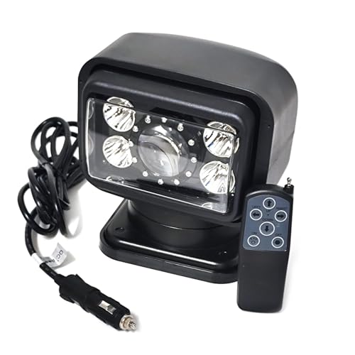 6 Inch 70W LED Search Light With Remote Control 360 Degrees Rotating 9-32V Magnetic Base Work Light Spot Driving Fog Light for Hunting Camping Offroad Truck Boat Fishing