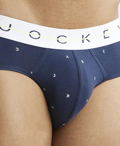 Image of Jockey |Style NY01|Men's Super Combed Cotton Elastane Stretch Printed Brief with Ultrasoft Waistband