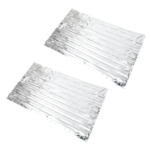 BESPORTBLE Warmth in an Emergency 2pcs Reflective Film Blanket Heat Reflective Tarp for Outdoor Activities