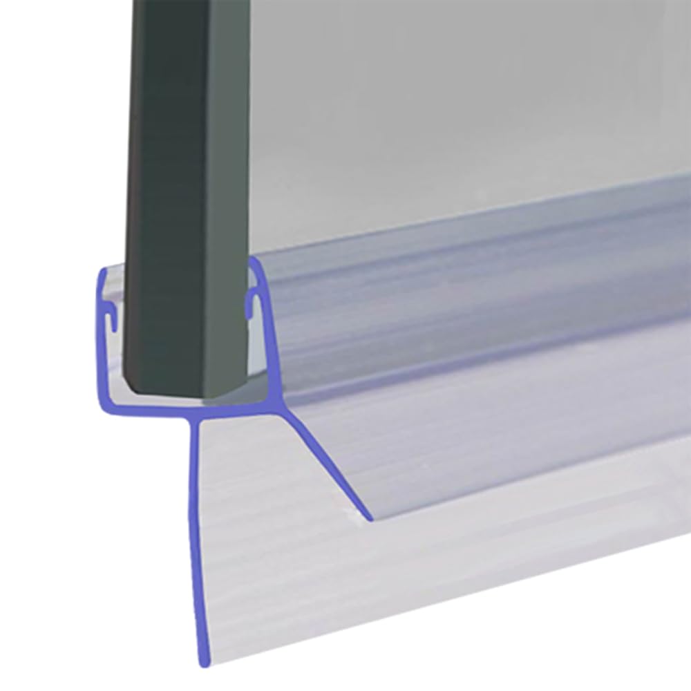 Shower or Bath Screen Door Seal | Fits 4, 5 or 6mm Glass | Seals Gaps of Up to 12mm | 80cm, 90cm, 140cm or 200cm Long | Clear | SEAL186 (25mm Sample)