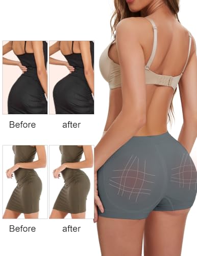 Image of Zimi Collection Butt Lifter Panties Shaperwear for Women Seamless Hip Enahncer Body Shaper Boyshort Padded Underwear