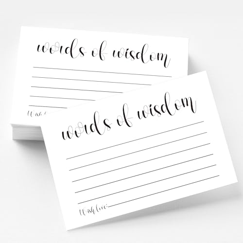 50 Words of Wisdom�A�h�o�C�X�J�[�h�A�󔒂̃A�h�o�C�X�J�[�h�A���ƁA�u���C�_���܂��̓x�r�[�V�����[�p�[�e�B�[�Q�[���A�j�̎q�܂��͏��̎q�̐Ԃ����̗\���̂��߂̃Q�X�g�u�b�N��֕i�B4�C���` x 6�C���`