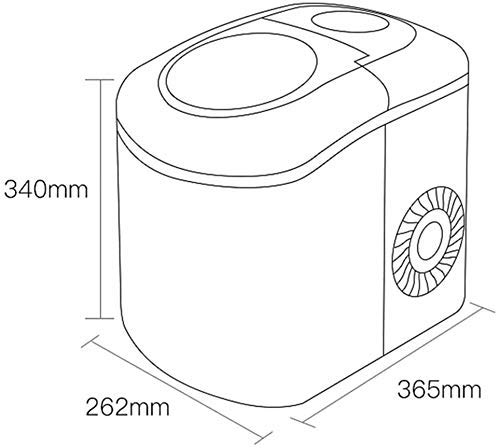 MHGD Intelligente Eiswürfelbereiter, selbstreinigende kleine kommerzielle Eismaschine aus Edelstahl, 180 W, 12 kg/24 h… – Bild 3