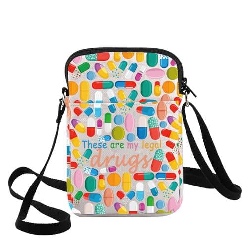 G2TUP Funny Pill Medicine Crossbody Bag Drugs Patients Gift These Are My Legal Drugs Shoulder Bag Medicine Pill Drugs Merch