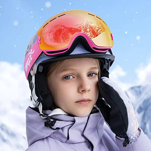 Copozz Ski Goggles Kids, Youth Snowboard Goggles For Boys Girls Toddler Age 2-12,Otg Uv400 Helmet Compatible Skiing Equipment #TOP17